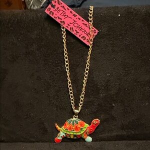 Betsey Johnson Colorful Turtle Necklace